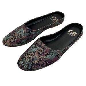 Gianni Bini Multicolor Textile Upholstery Flat Metallic Mules size 5